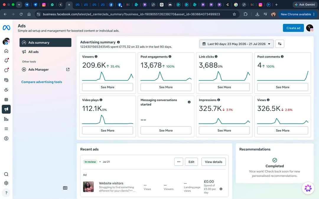 Meta Ads Executive Dashboard